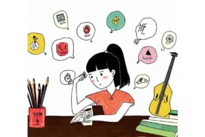 girl reflects on her values