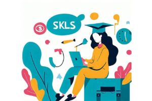 girl makes a list of her skills